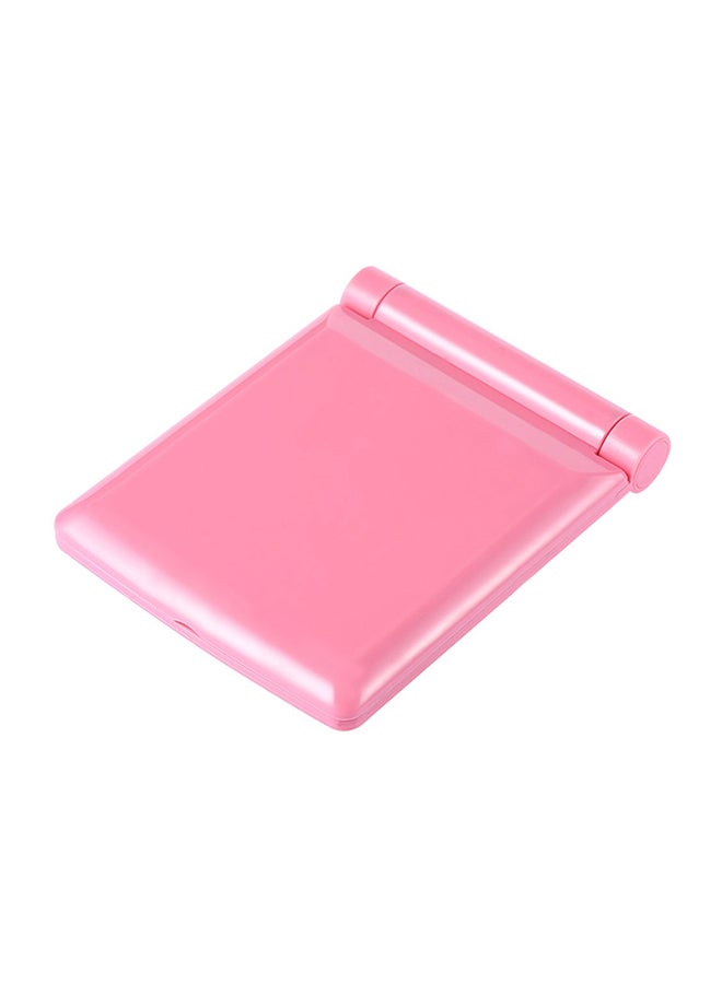 مرآة جيب صغيرة محمولة مع 8 أضواء LED وردي - Image 2