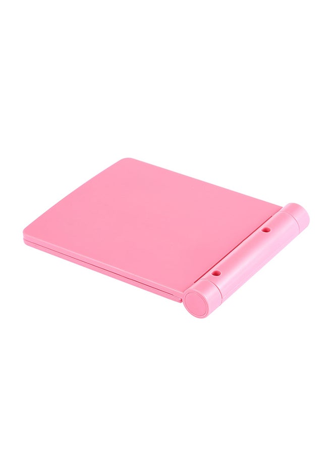 مرآة جيب صغيرة محمولة مع 8 أضواء LED وردي - Image 4