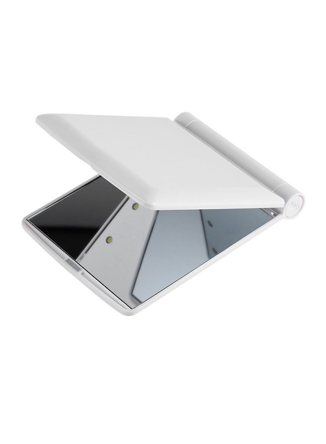 مرآة جيب صغيرة محمولة مع 8 أضواء LED أبيض - Image 1