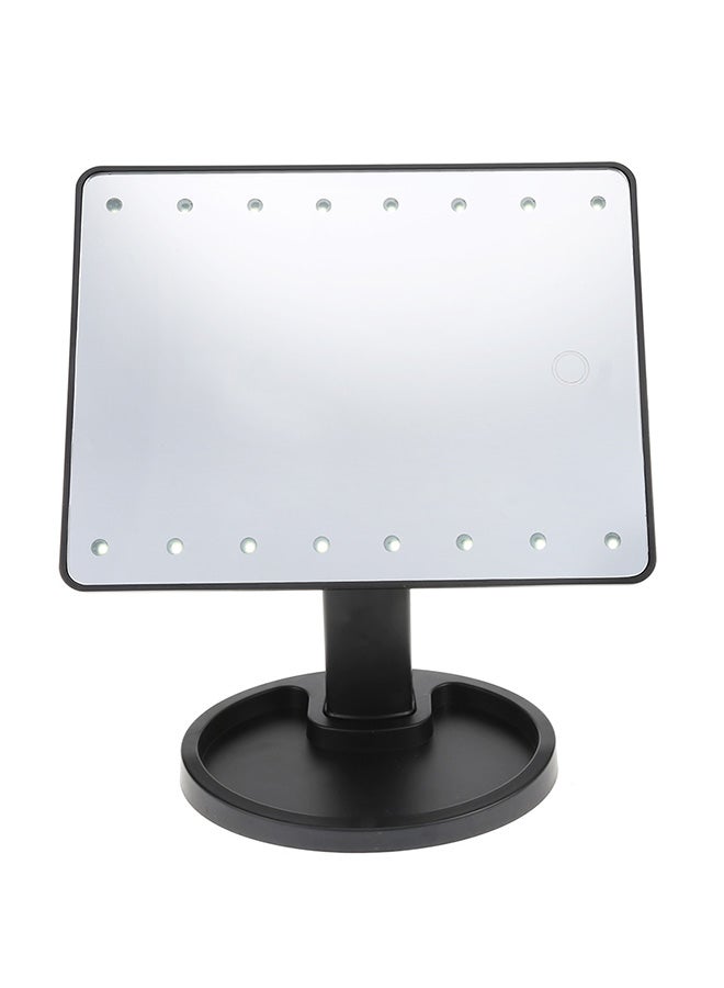 Generic 360 Degree Rotating LED Touch Screen Makeup Mirror Black  - Image 1