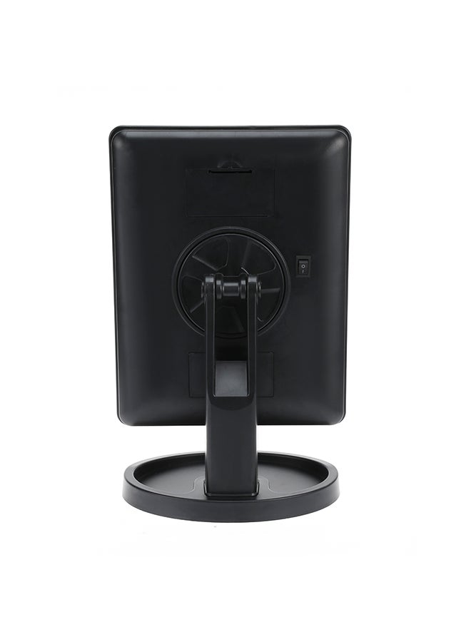 Generic 360 Degree Rotating LED Touch Screen Makeup Mirror Black  - Image 2