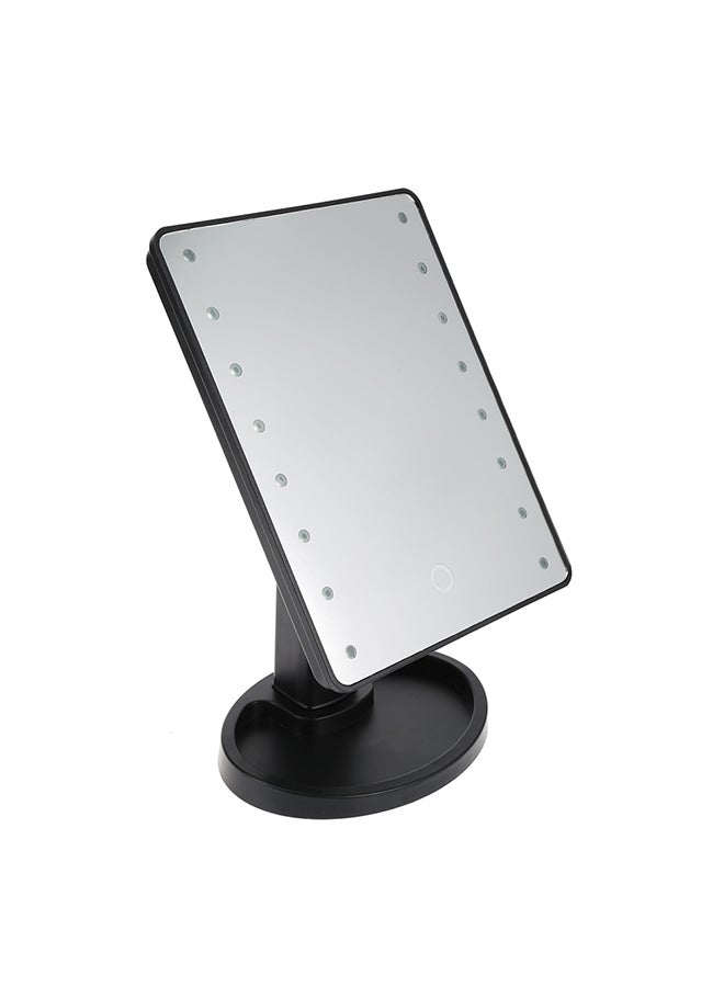 Generic 360 Degree Rotating LED Touch Screen Makeup Mirror Black  - Image 3