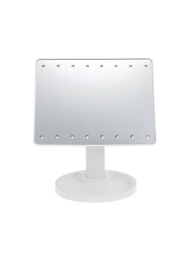 مرآة لمستحضرات التجميل بدوران 360 درجة مع شاشة LED تعمل باللمس أبيض - Image 4