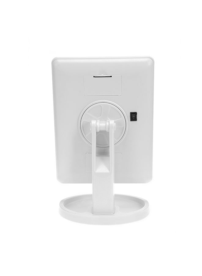 مرآة لمستحضرات التجميل بدوران 360 درجة مع شاشة LED تعمل باللمس أبيض - Image 2