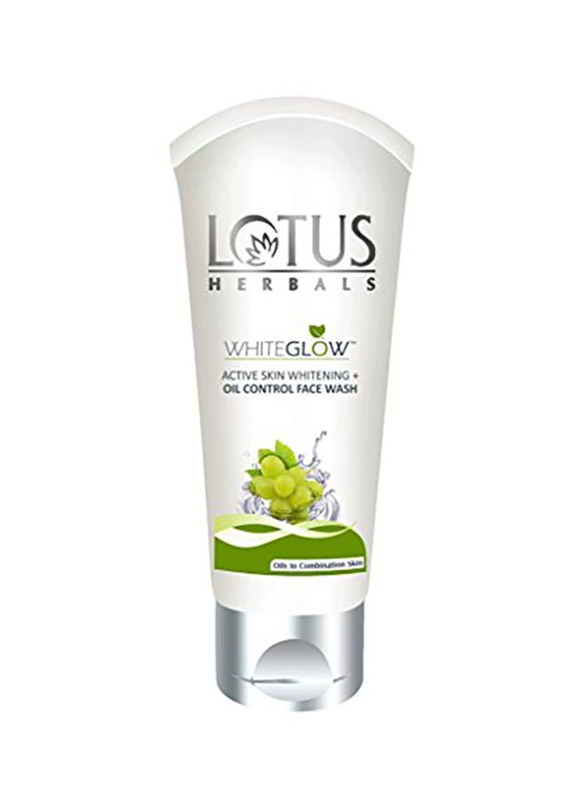 LOTUS HERBALS White Glow Active Skin Whitening And Oil Control Facewash 100grams 