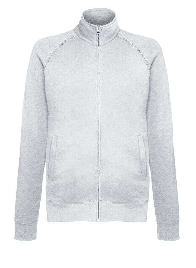 FRUIT OF THE LOOM Lightweight Sweat Jacket Heather Grey  - Image 1