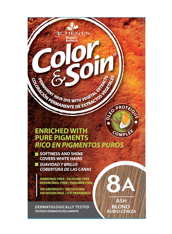 color&soin - 8A Hair Colour Ash Blond 135ml - Image 1