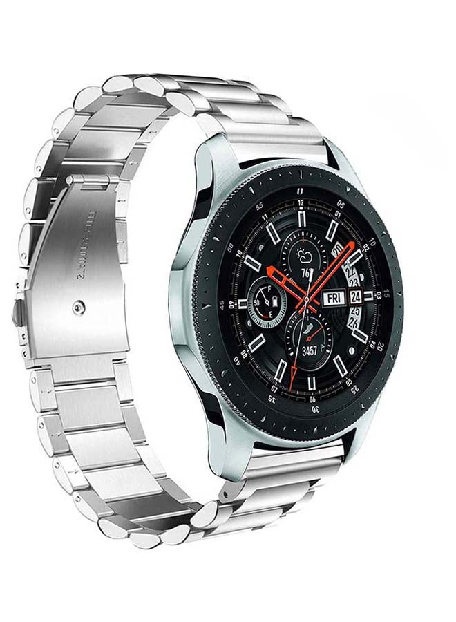 SOWUGI Replacement Band For Samsung Galaxy Watch 46mm Silver - Image 3