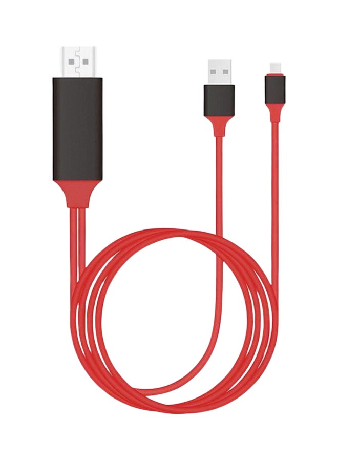 MHL Micro Usb To HDMI Tv Cable Line Connector Red/Black
