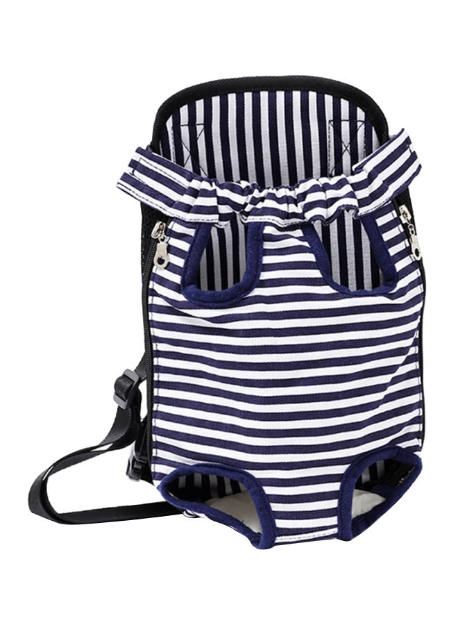 Generic Pet Portable Breathable Outdoor Shoulder Bag Blue/White 38cm 