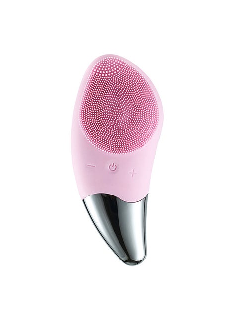Electric Silicone Face Cleaner Pink 13.2x5.6cm