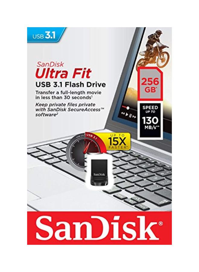 Sandisk Ultra Fit, USB 3.1 - Small Form Factor Plug & Stay Hi-Speed USB Drive 256 GB  - Image 5
