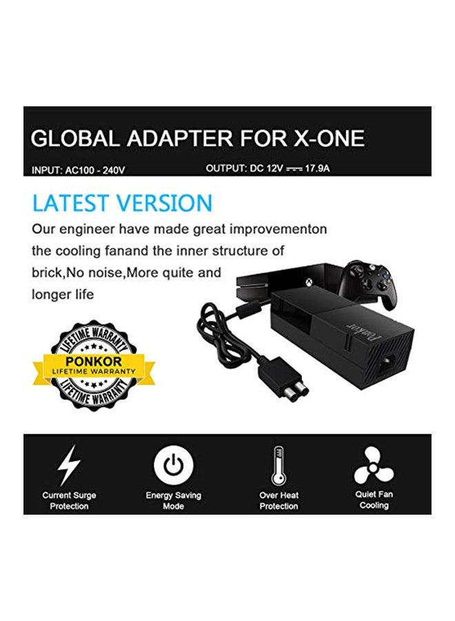 Ponkor - Replacement Adapter AC Power Cord Cable For Microsoft Xbox One With Cord - Image 1