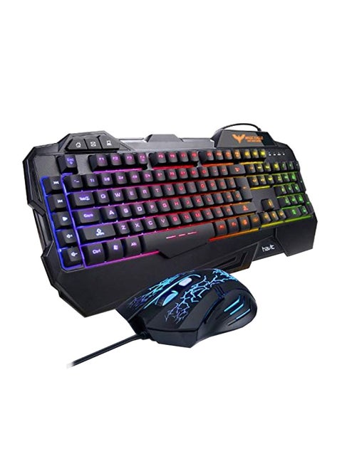 HV-KB 558 Wired Gaming Keyboard And Mouse Set Black