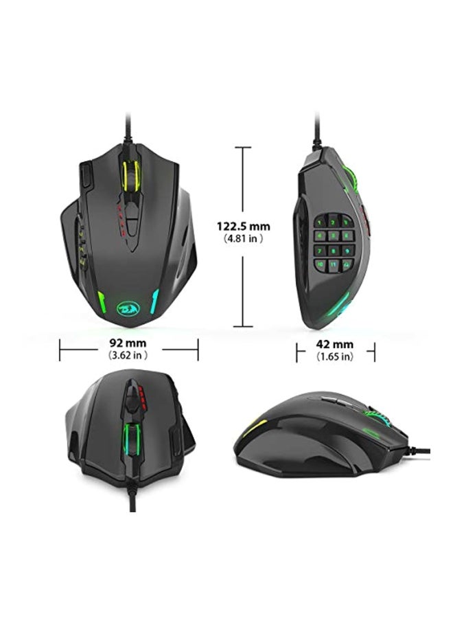 M908 Impact Gaming Mouse With Backlit Black