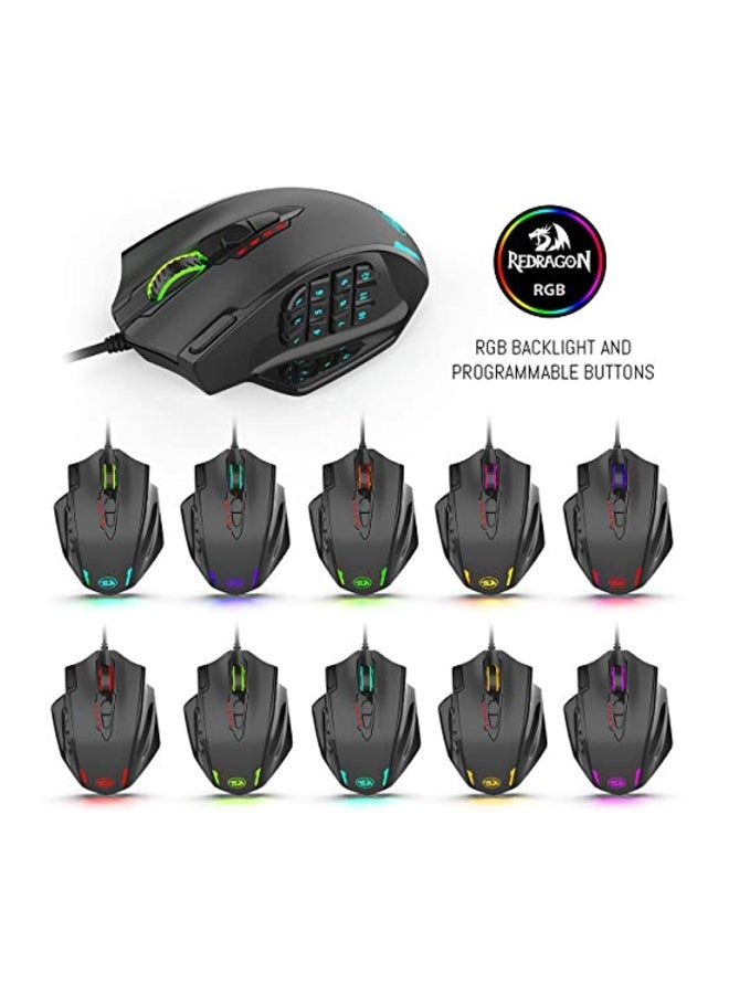 M908 Impact Gaming Mouse With Backlit Black