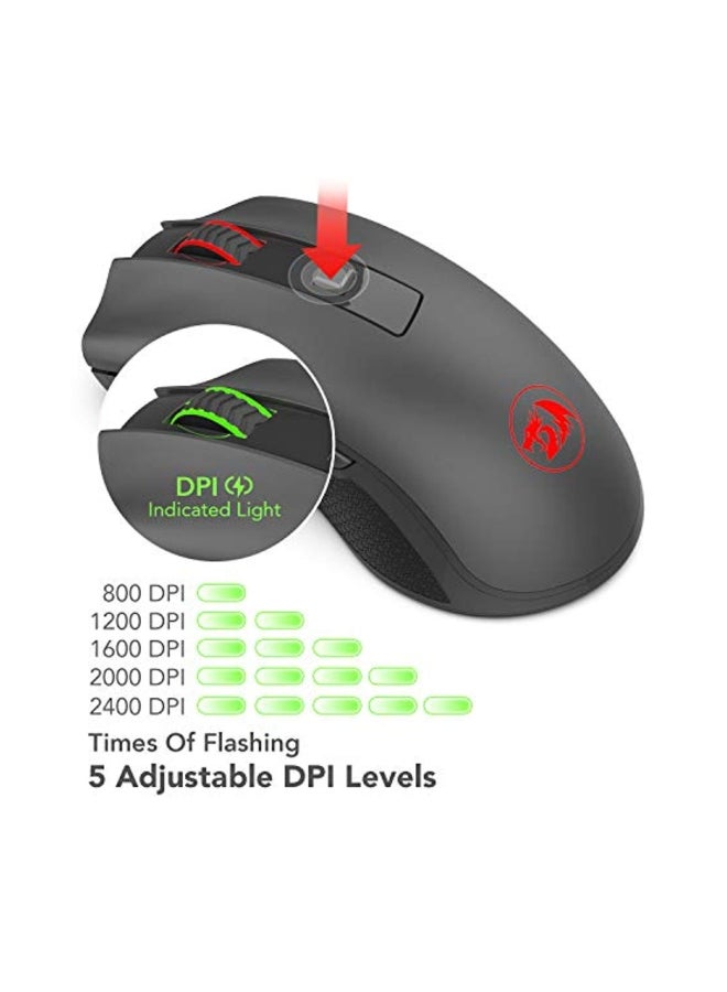 REDRAGON M652 Wireless Optical Mouse With Backlit Black  - Image 5