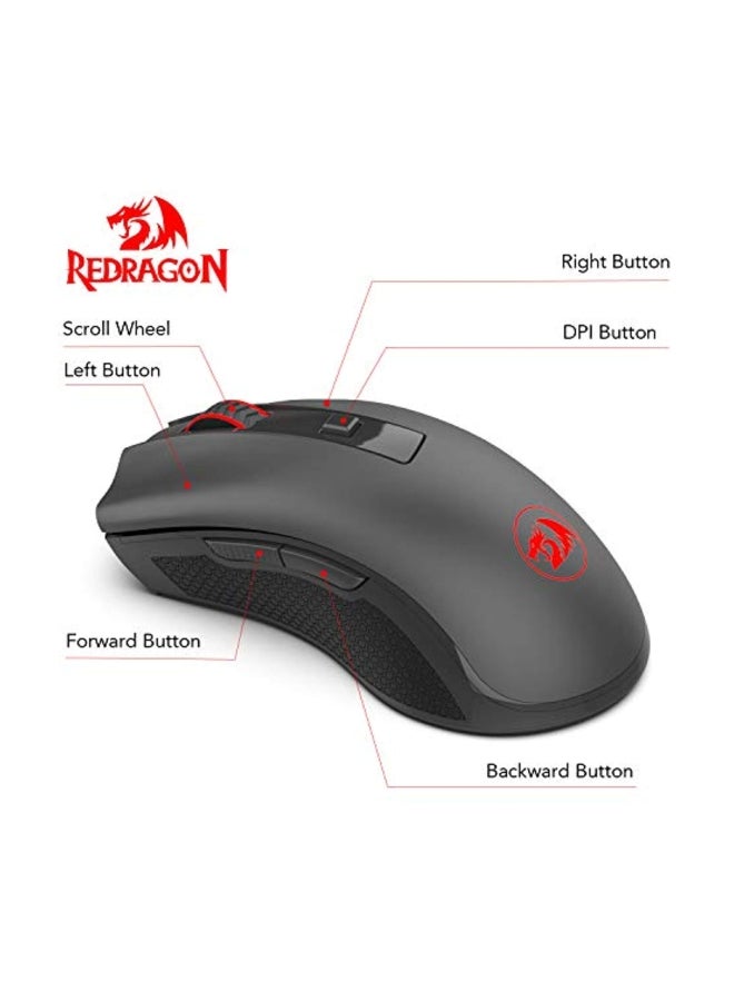 REDRAGON M652 Wireless Optical Mouse With Backlit Black  - Image 3