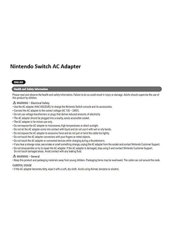 by Nintendo - AC Adapter Switch For Nintendo Switch - Image 1