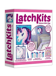 Kahootz Latch Kits Unicorn Mini-Rug Sewing Kit Pink/Blue/White  - Image 2