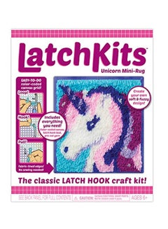 Kahootz Latch Kits Unicorn Mini-Rug Sewing Kit Pink/Blue/White  - Image 3