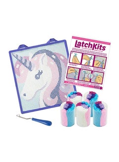 Kahootz Latch Kits Unicorn Mini-Rug Sewing Kit Pink/Blue/White  - Image 4