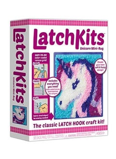 Kahootz Latch Kits Unicorn Mini-Rug Sewing Kit Pink/Blue/White  - Image 5