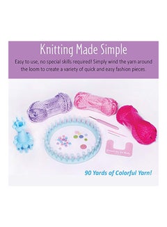 Creativity for Kids Kids Quick Knit Loom Set Pink/Blue/Yellow  - Image 3