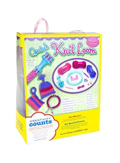 Creativity for Kids Kids Quick Knit Loom Set Pink/Blue/Yellow  - Image 2