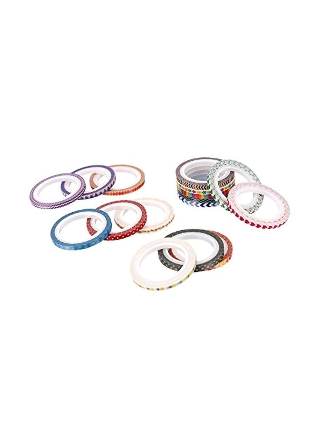 Agutape 48-Piece Washi Tape Set Red/White/Purple  - Image 5