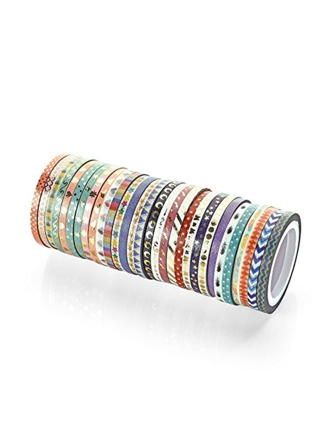 Agutape 48-Piece Washi Tape Set Red/White/Purple  - Image 2