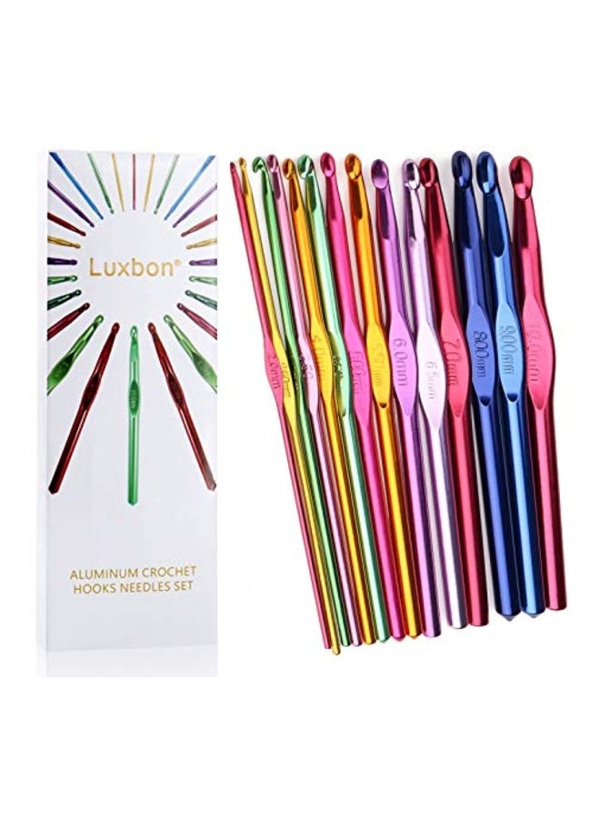 14-Piece Crochet Hooks Knitting Knit Needles Set Blue/Red/Pink - v1557477106/N25344593A_7