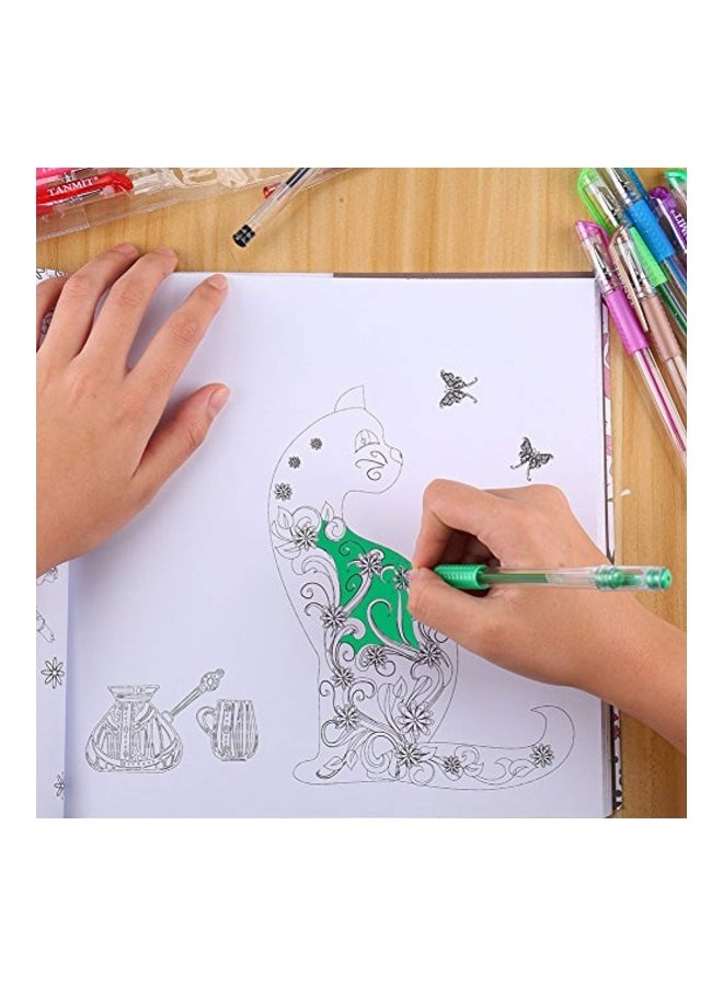 تانميت طقم أقلام حبر جل من 36 قطعة أبيض/أسود/فضي - Image 4