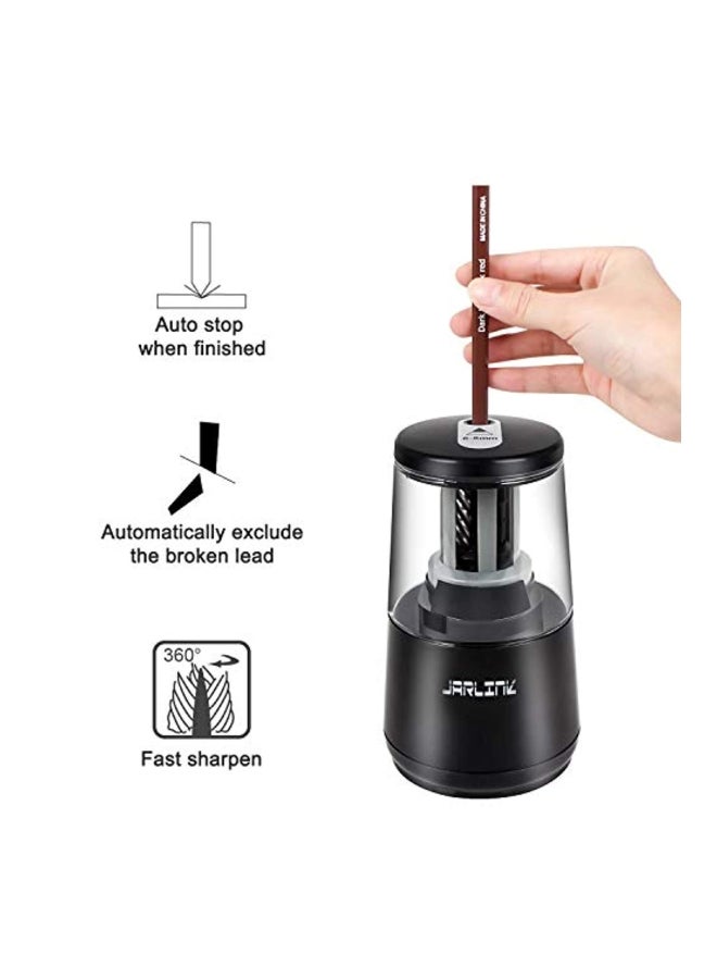 JARLINK Electric Pencil Sharpener Black/Clear - Image 2