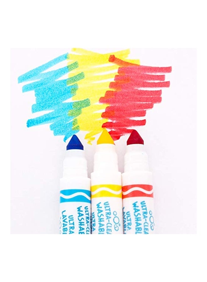 Crayola 12-Piece Ultra-Clean Washable Marker Set Blue/Red/Orange  - Image 3