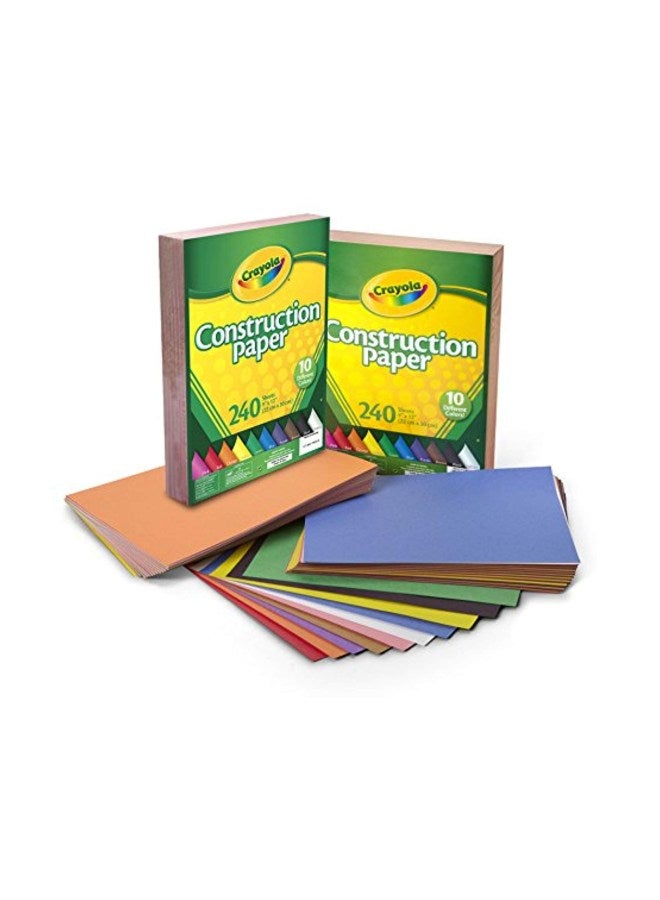 Crayola 480-Piece Construction Paper Bulk Green/White/Blue - Image 4