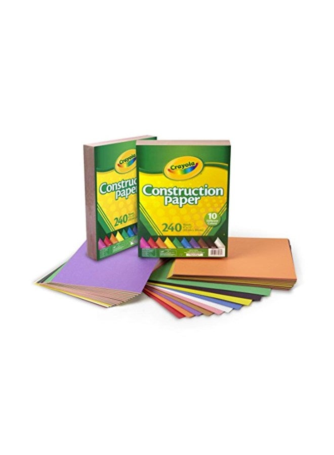 Crayola 480-Piece Construction Paper Bulk Green/White/Blue - Image 5