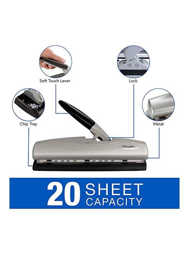 سوينج لين مثقب ورق لسطح المكتب أسود/ فضي - Image 2