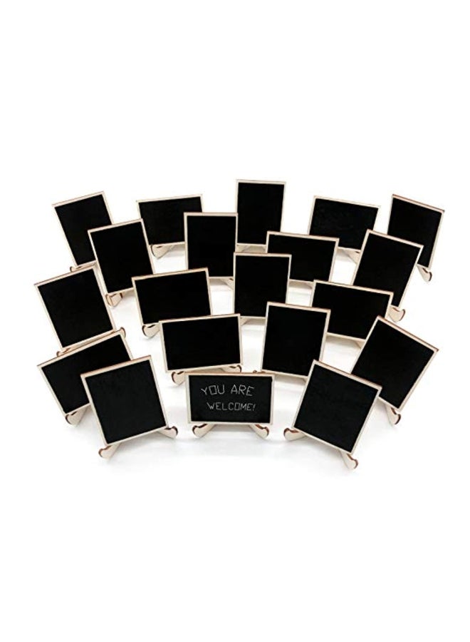 DSTELIN 20-Piece Mini Chalkboards Signs With Support Easel Black/Gold  - Image 3