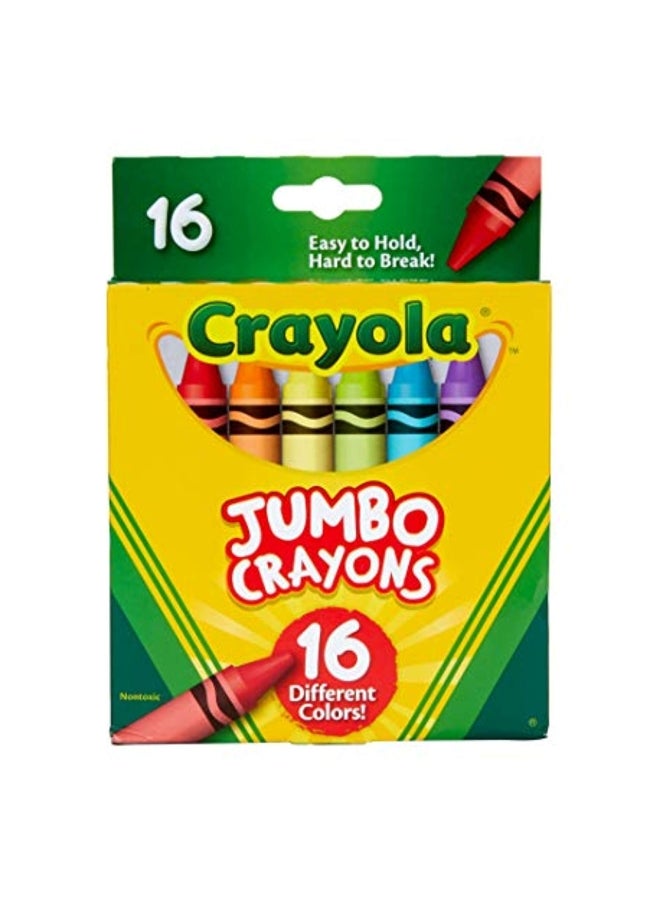 Crayola - 16-Piece Jumbo Crayon Set Red/Green/Blue - Image 1