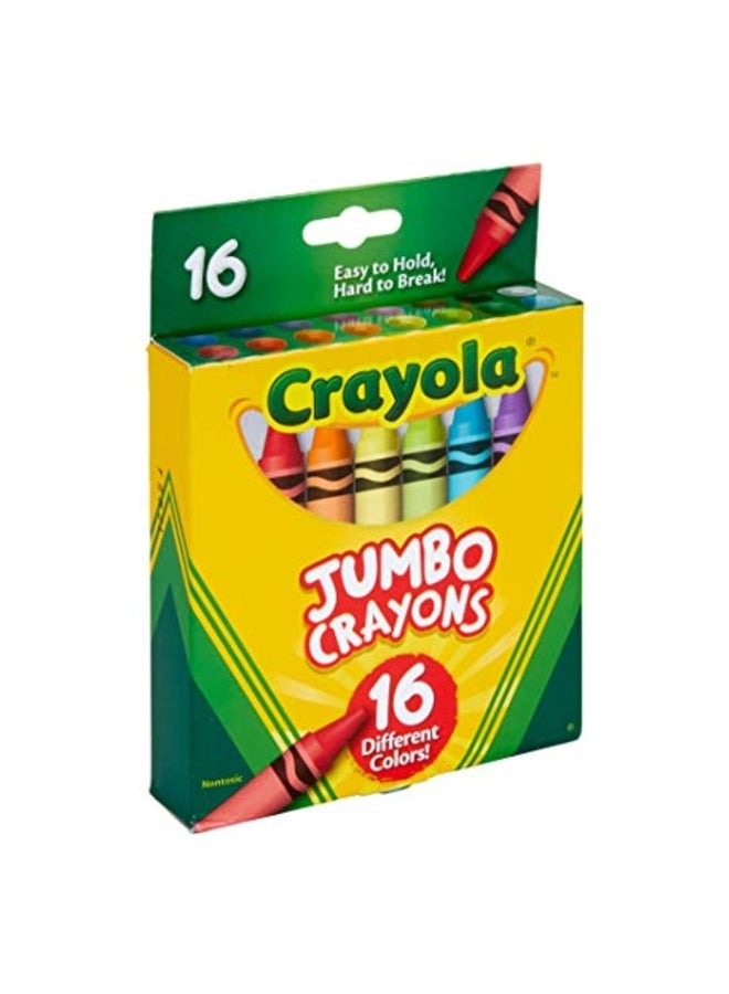 Crayola - 16-Piece Jumbo Crayon Set Red/Green/Blue - Image 1