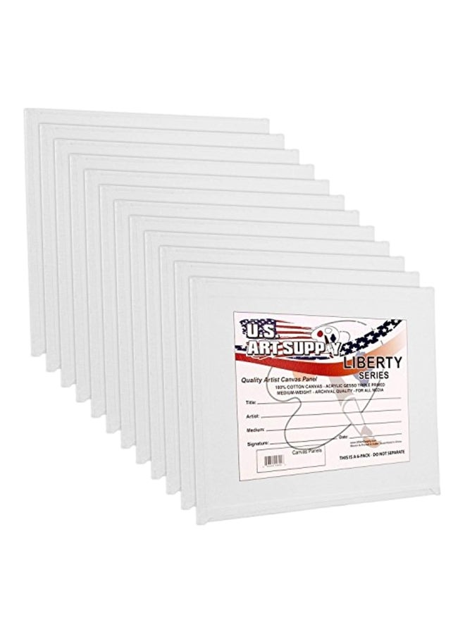 US Art Supply 12-Piece Professional Canvas Panel Board Set White | Best ...