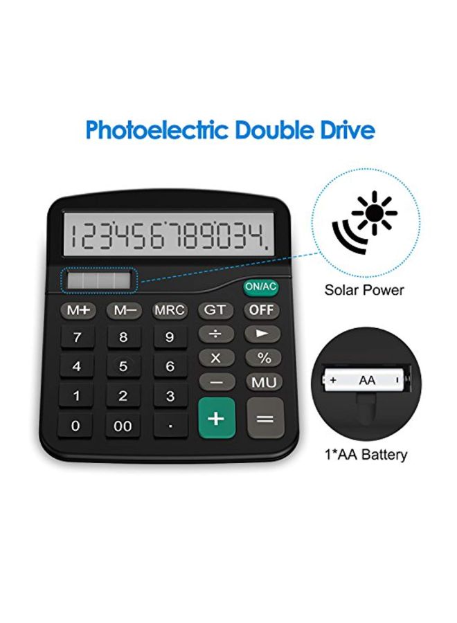 Helect Standard Function Desktop Calculator Black  - Image 3