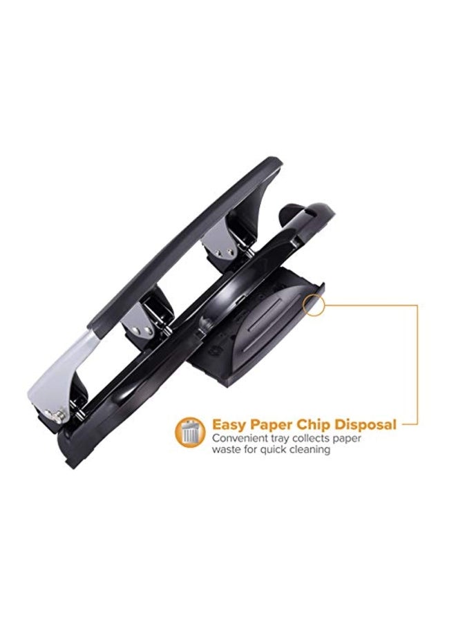 بوستيتش أوفيس خرامة ورق بثلاث ثقوب أسود/ فضي - Image 5