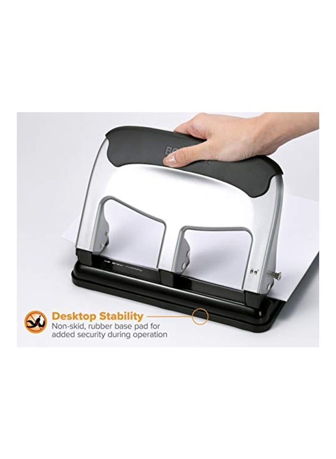 بوستيتش أوفيس خرامة ورق بثلاث ثقوب أسود/ فضي - Image 2