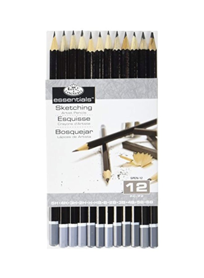 Royal & Langnickel 12-Piece Sketching Pencil Set Black  - Image 1