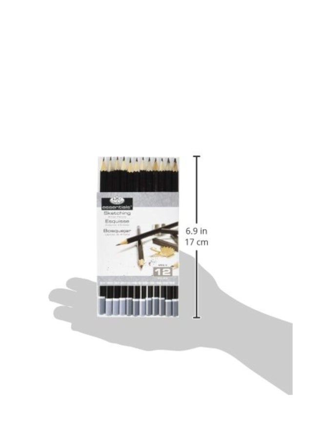 Royal & Langnickel 12-Piece Sketching Pencil Set Black  - Image 3