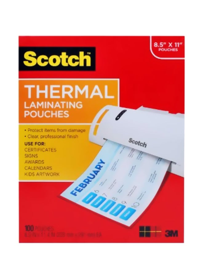 سكوتش أكياس تغليف حرارية من 100 قطعة أبيض - Image 1