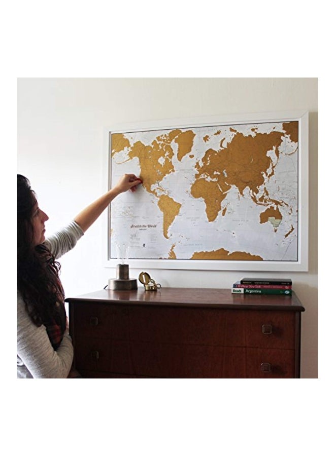 Maps International International World Travel Map White/Beige  - Image 4