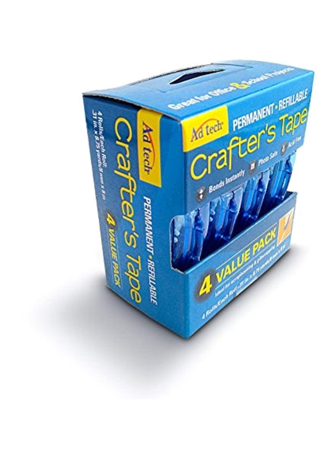 Ad-Tech 4-Piece Permanent Crafters Tape Blue/Clear - Image 2